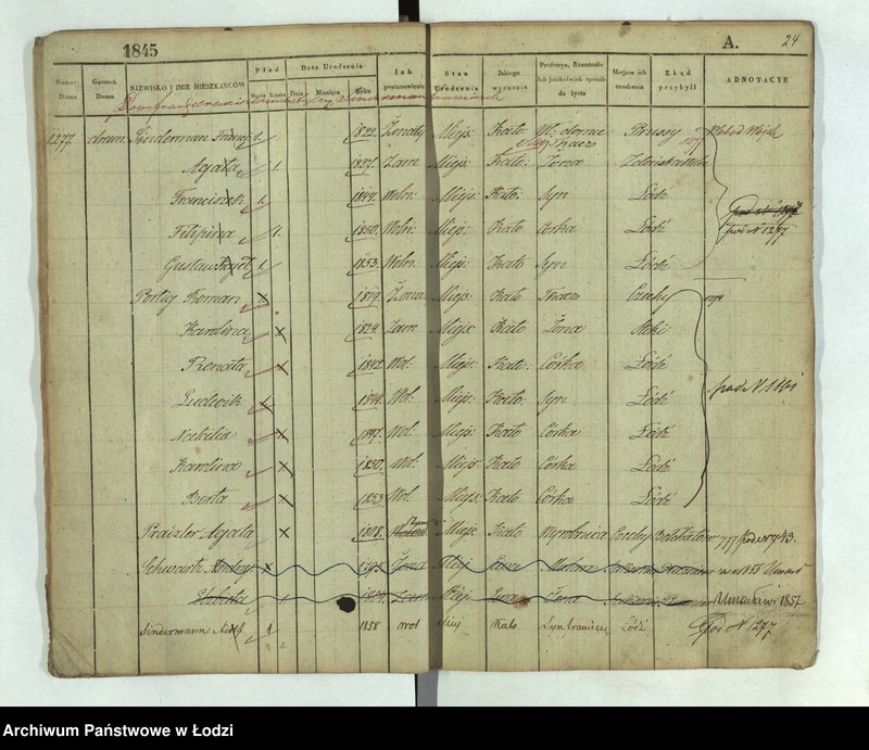 Obraz 16 z jednostki "[Księga ludności stałej Łódź nr 1269-1445]"