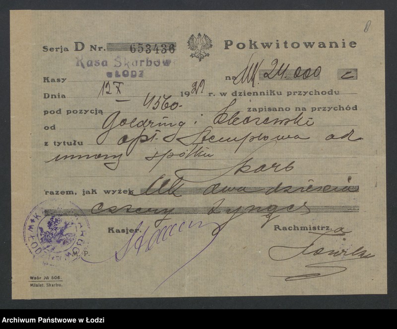 Obraz 10 z jednostki "Goldring i Kleczewski – sprzedaż towarów manufakturowych"