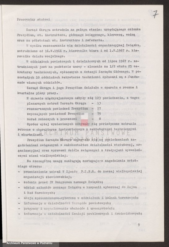 Obraz 18 z jednostki "Materiały sprawozdawcze na Vl Okręgowy Zjazd Delegatów Związku Bojowników o Wolność i Demokrację w Poznaniu."