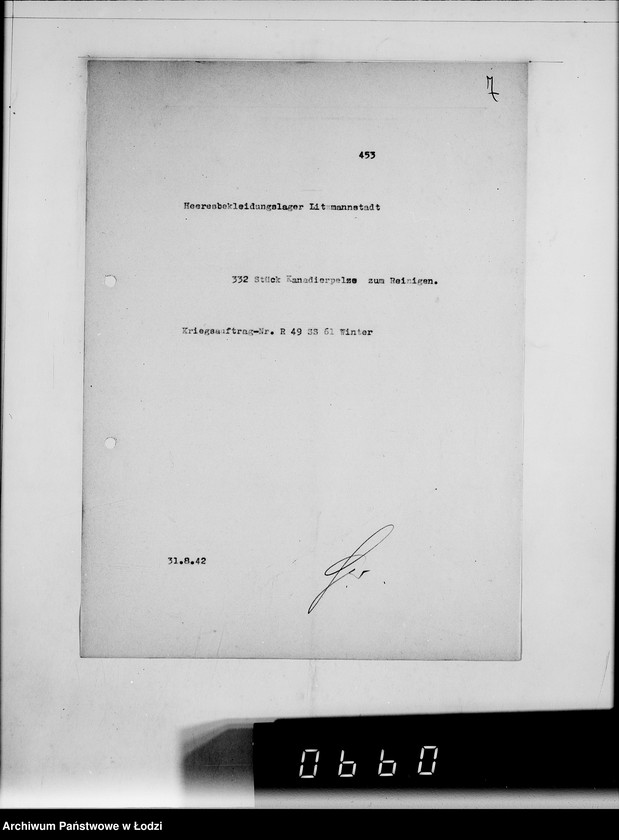 Obraz 11 z jednostki "4914 Kriegsauftrag R.149 SS-61 Winter Rein. von Pelzen HBA L