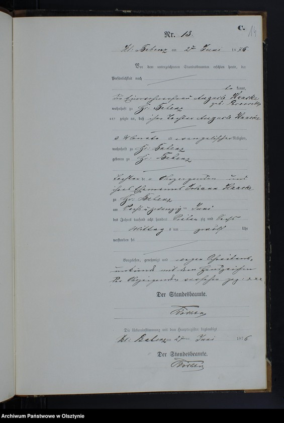 image.from.unit.number "Sterbe-Neben-Register Nr 1 - 29"