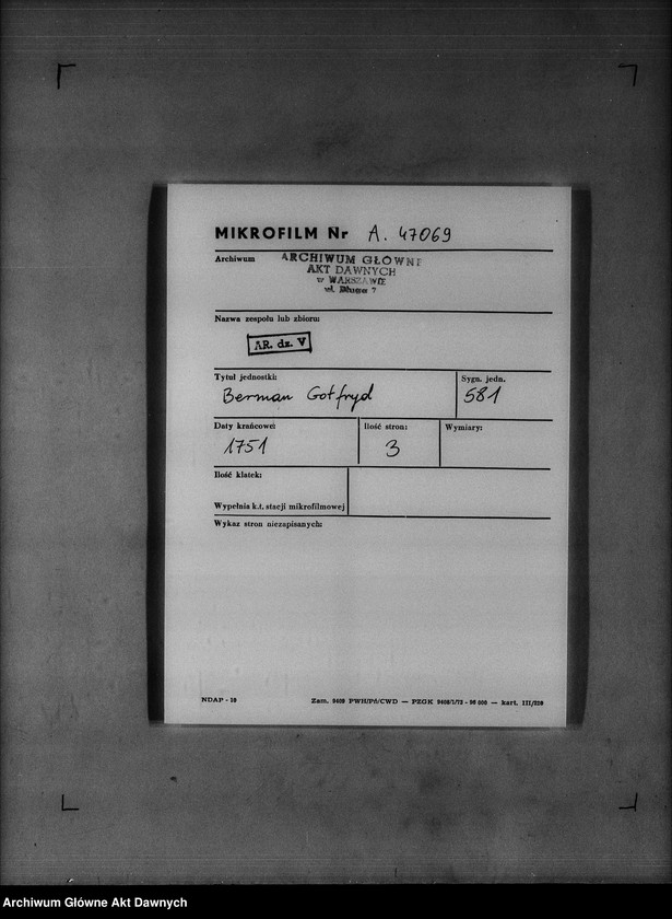 Obraz 2 z jednostki "Berman Gotfryd"