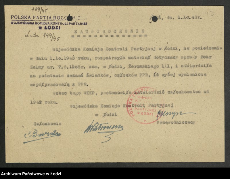 Obraz 14 z jednostki "Akta dotyczące Niemców [- podania, opinie, zaświadczenia i postanowienia Komisji]"