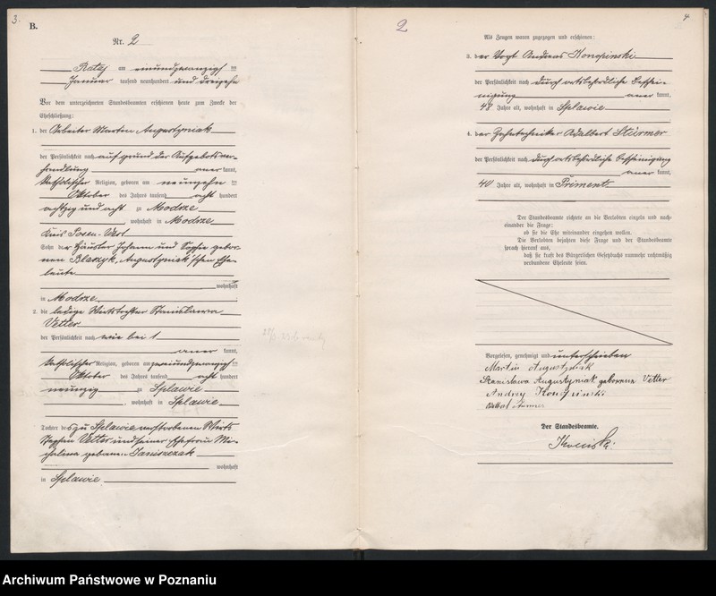 Obraz 4 z jednostki "Księga miejscowa małżeństw [Rejestr główny małżeństw]"