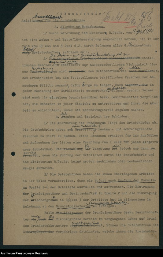 Obraz 11 z jednostki "[Stwierdzenie powierzchni zasiewów w 1921 roku]"