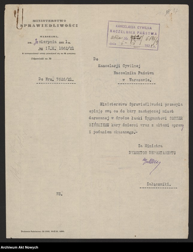 image.from.unit.number "Ułaskawienia z b. Kongresówki - uwzględnione, dotyczące: zabójstw, napadów, oporu wobec urzędnika, kradzieży, łapówkarstwa, defraudacji leśnej, tajnego gorzelnictwa."