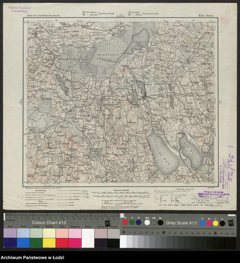 Obraz 1 z jednostki "Karte des westlichen Russlands N 24 Simno"