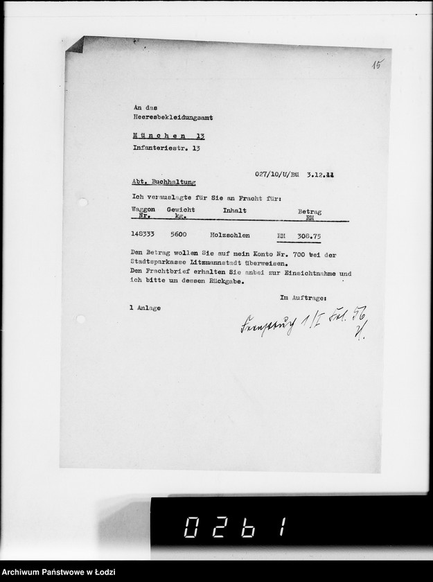 Obraz 19 z jednostki "Kriegsaufträge Belastungen"