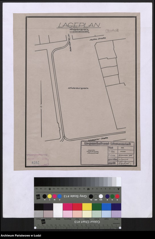 Obraz 1 z jednostki "Lageplan Hindenburgplatz Litzmannstadt"