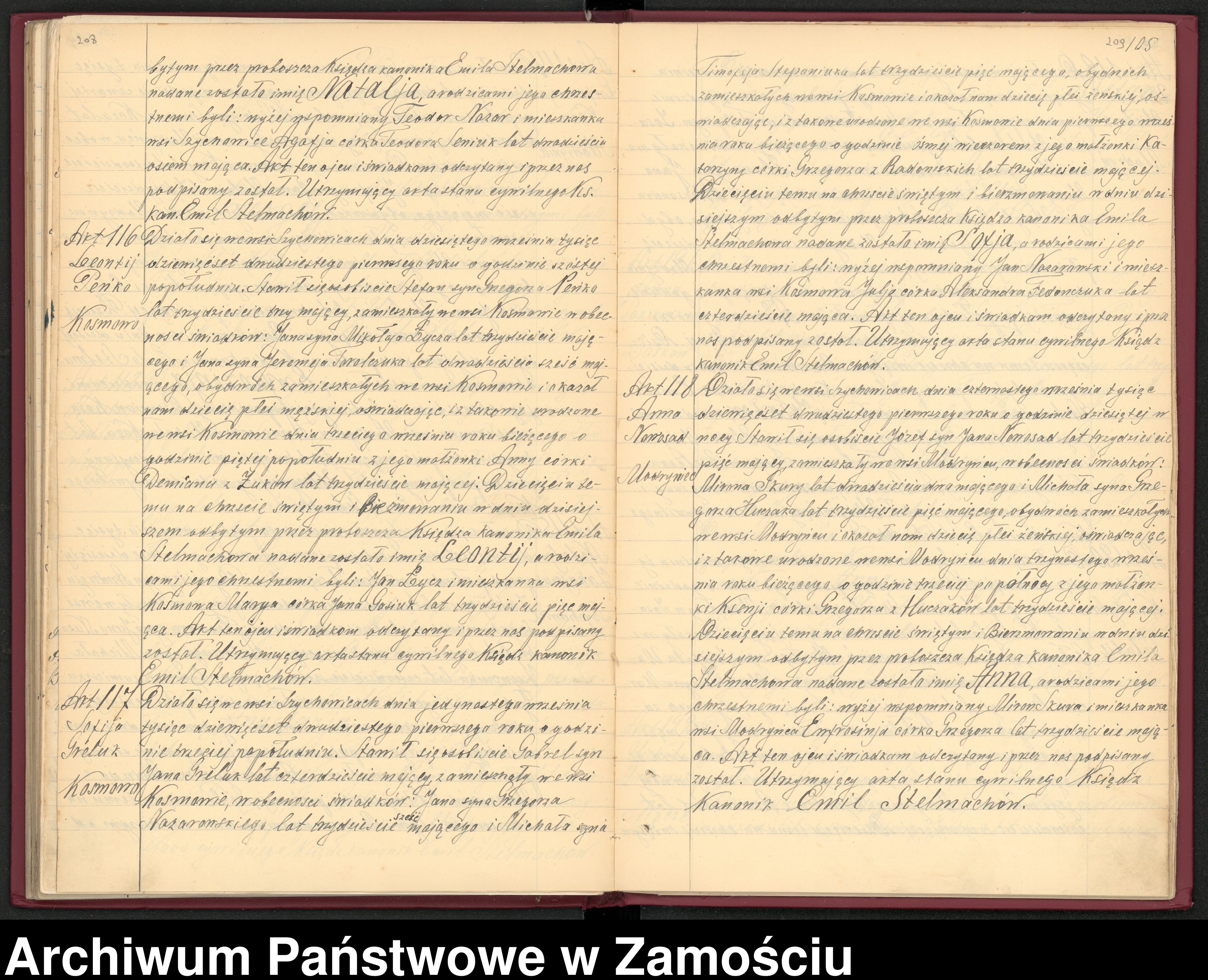 Skan z jednostki: Akta urodzeń