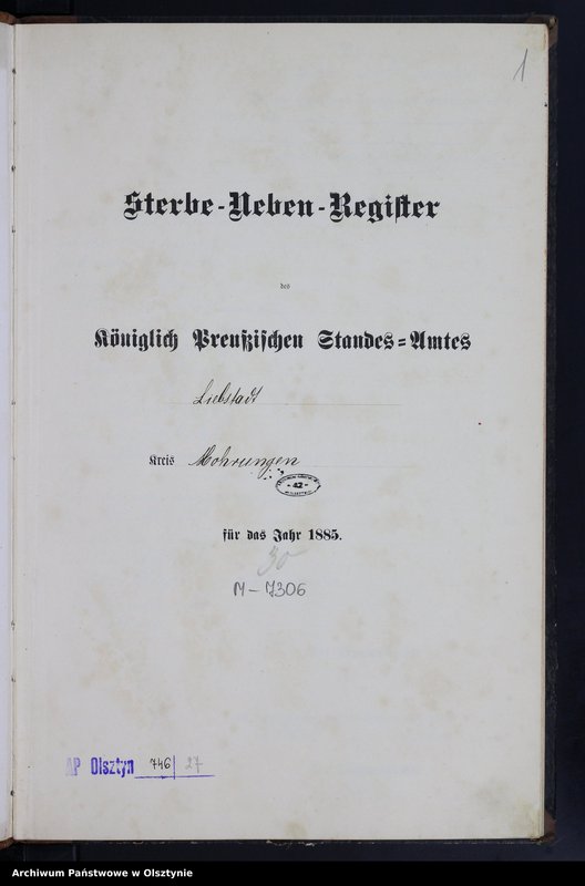 image.from.unit.number "Sterbe-Neben-Register Nr 1 - 71"