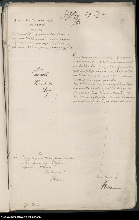 Obraz 15 z jednostki "Der Uebertritt polnischer und diesseitiger Untertanen auf preussisches und jenseitiges Gebiet während der polnischen Insurrektion und die dagegen getroffenen Massnahmen."