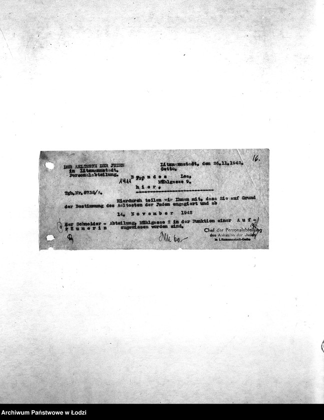 Obraz 19 z jednostki "[Korespondencja z wydziałami w sprawach personalnych, zatrudnienia i płac]"