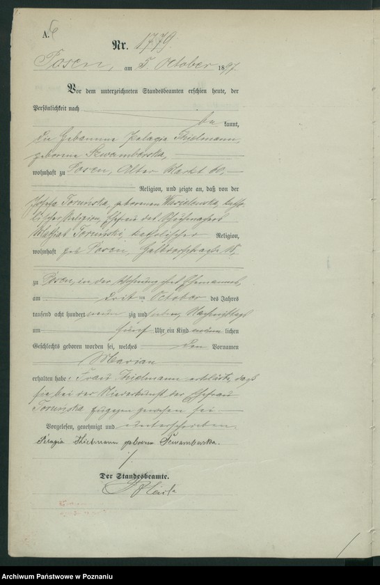 Obraz 9 z jednostki "Księga urodzeń t. IV"