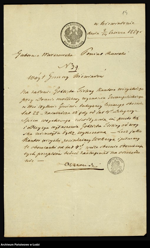 Obraz 16 z jednostki "O službe učitelja Gotliba Tirlinga"