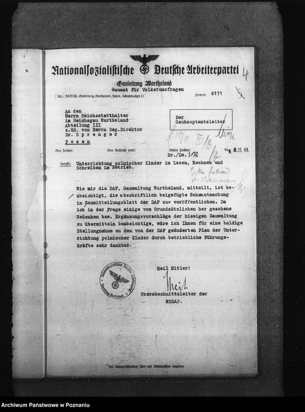 Obraz 8 z jednostki "Nauka szkolna dla dzieci polskich"