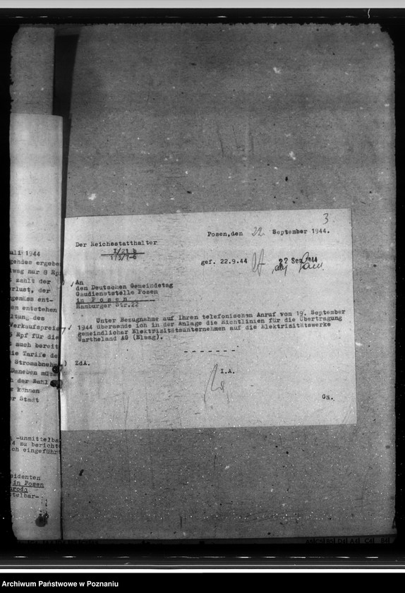 Obraz 7 z jednostki "Versorgung mit Gas. Friedensbau- Programm. Hafenanlagen. Wasserversorgung. Entwässerung. Mineralölbewirtschaftung. Gettofahrscheine"