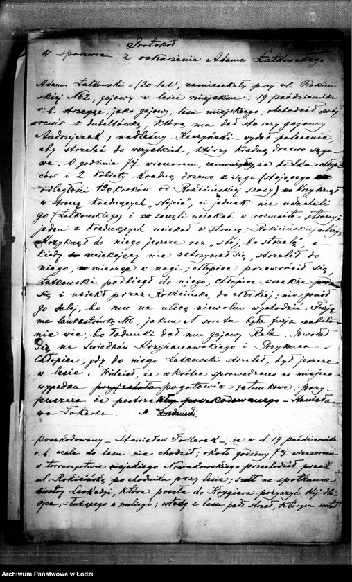 Obraz 19 z jednostki "Akta w sprawie Nomberga Dawida s. Haskla i innych, a mianowicie Bergera Hila syna Icka oskarżonych o kradzież"