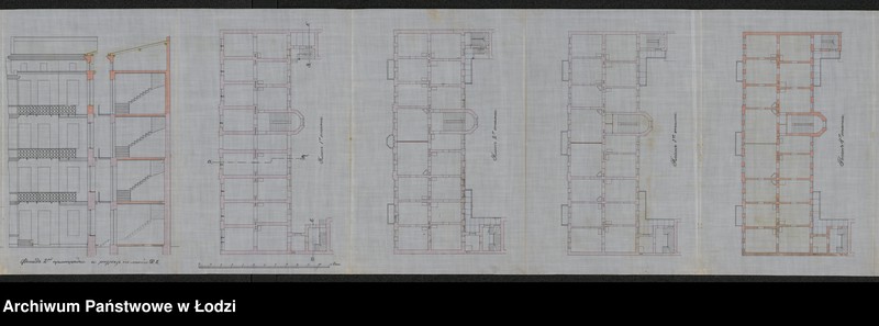 Obraz 14 z jednostki "O nastrojkě Haimom˝ Blavatom˝ v˝ Lodzi po Petrokovskoj ul[ice] N 17/275 4 êtaža na suŝestvuûŝem˝ 3h˝ êtažnom˝ domě"