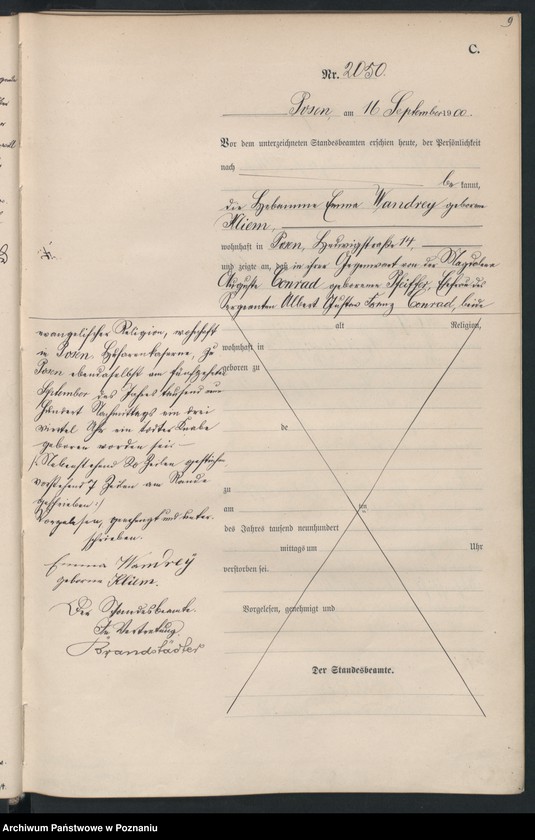 Obraz 12 z jednostki "Księga miejscowa zgonów"