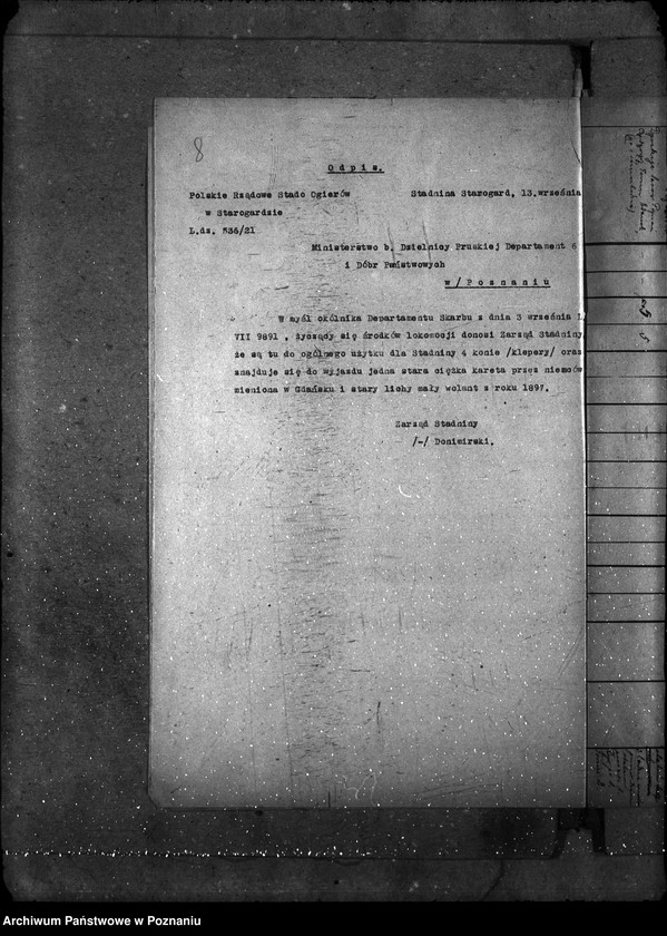 Obraz 12 z jednostki "Sprawy gospodarcze-ogólne Środki lokomocji departamentu i podległych mu urzędów"