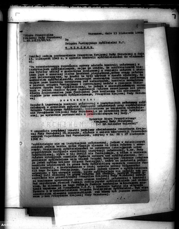 Obraz 3 z jednostki "Związek Rewizyjny Spółdzielni R.P.Okręg Szczeciński - korespondencja"