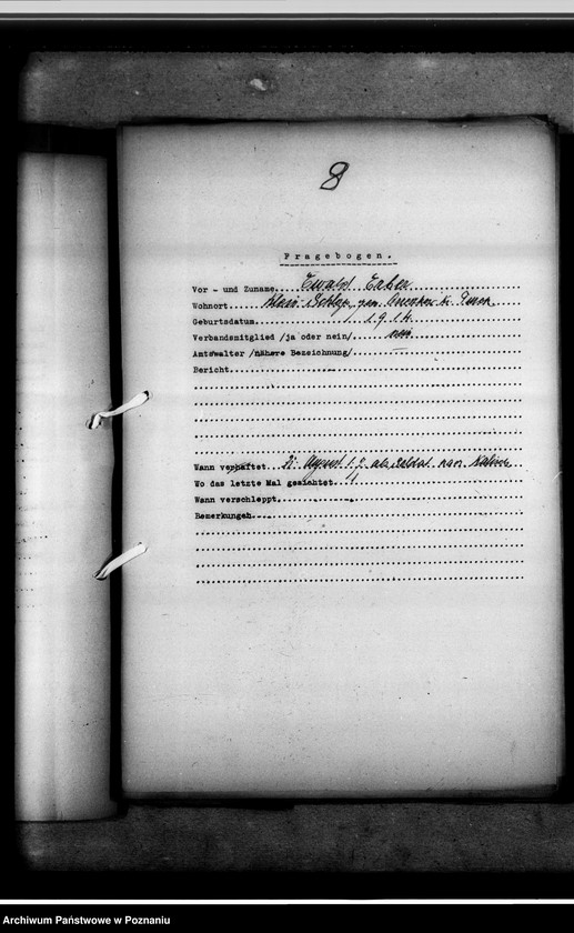 Obraz 12 z jednostki "Zweigstelle Litzmannstadt (Łódż) Vermissten - Listen. Soldaten 1- 81"