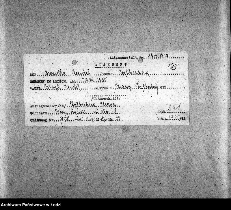 Obraz 19 z jednostki "[Wyciągi z rejestrów urodzin, ślubów i inne]"