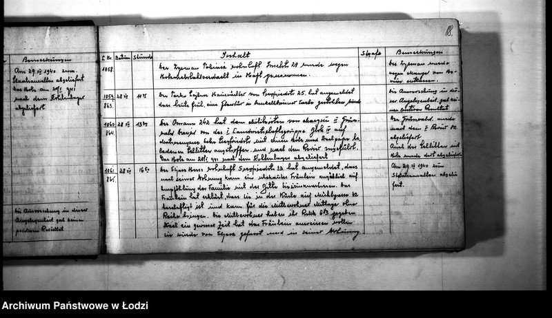 Obraz 20 z jednostki "Meldungs-Buch [Meldunki o wypadkach, przekroczeniach na terenie IV rewiru, o wymierzonych karach]"