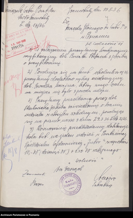 Obraz 10 z jednostki "Szamotuły - akta koła."