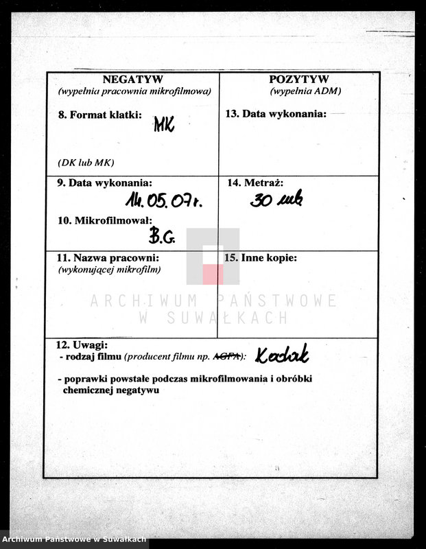 Obraz 3 z jednostki "[Dokumenty do akt małżeństw wyznania rzymsko-katolickiego parafii w Wigrach]"