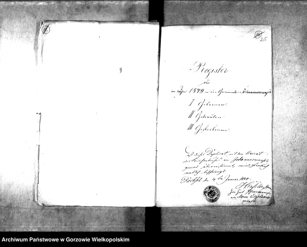 image.from.unit.number "Duplikate der Kirchenbücher von der Parochie Morrn: Morrn (Murzynowo), Johanneswunsch (Dobrojewo), Alexandersdorf (Gościnowo), Pollychen (Stare Polichno)"