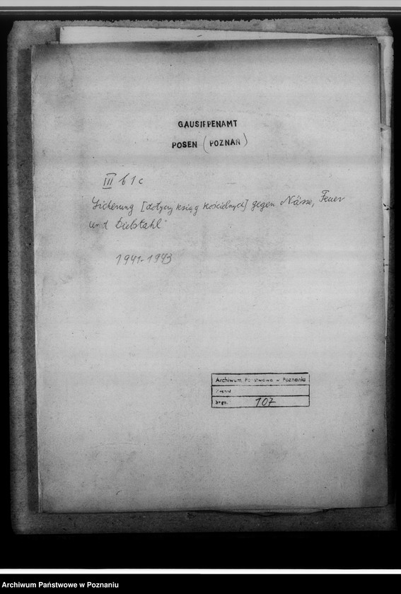 Obraz 4 z jednostki "Sicherung [dotyczy ksiąg kościelnych] gegen Nässe, Feuer und Diebstahl"