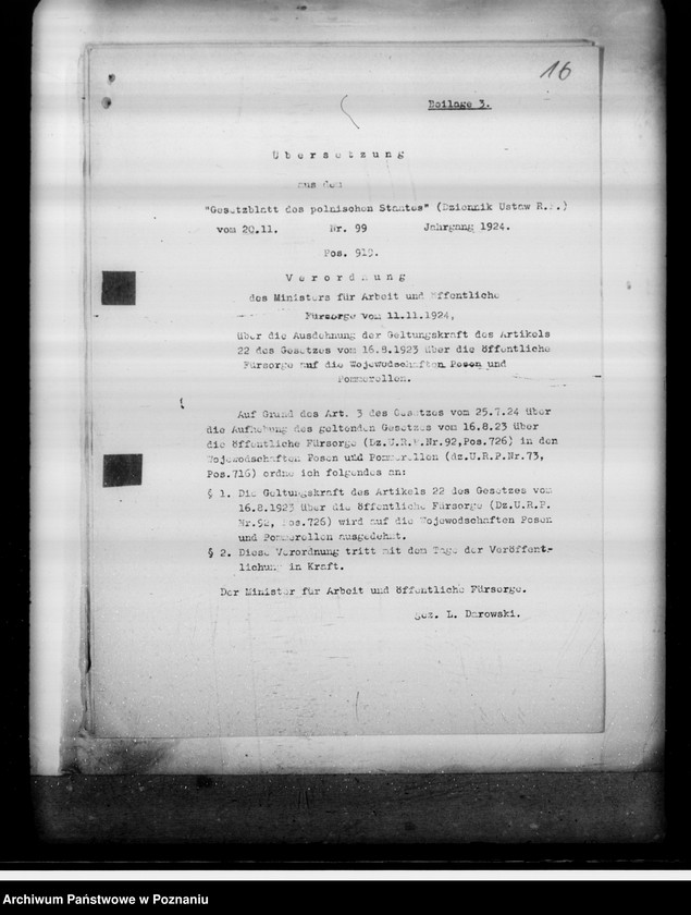 Obraz 20 z jednostki "Niemieckie tłumaczenia polskiej ustawy o tymczasowej organizacji byłej dzielnicy pruskiej"