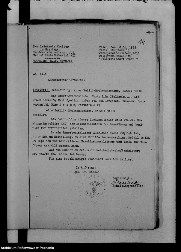 Obraz 18 z jednostki "Runderlasse betr. Wirtschaftsaufbau zwecks Festigung des Deutschtums"