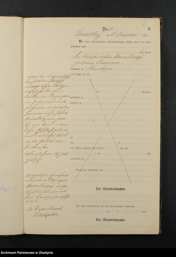 image.from.unit.number "Sterbe-Neben-Register Nr 1 - 87"