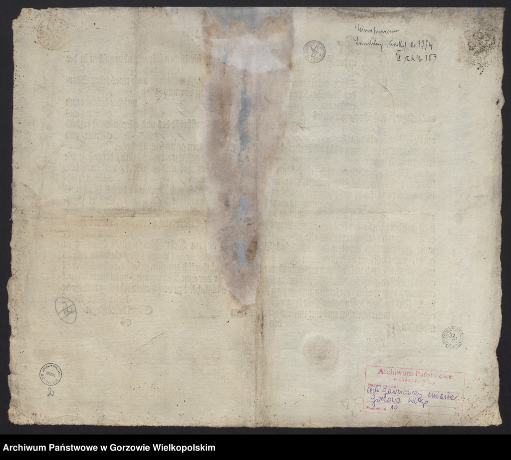 image.from.unit.number "[Lehrbrief für den Töpfergesellen Erdmann Gottfried Sperber aus Landsberg an der Warthe. Landsberg an der Warthe den 8 October 1766]"