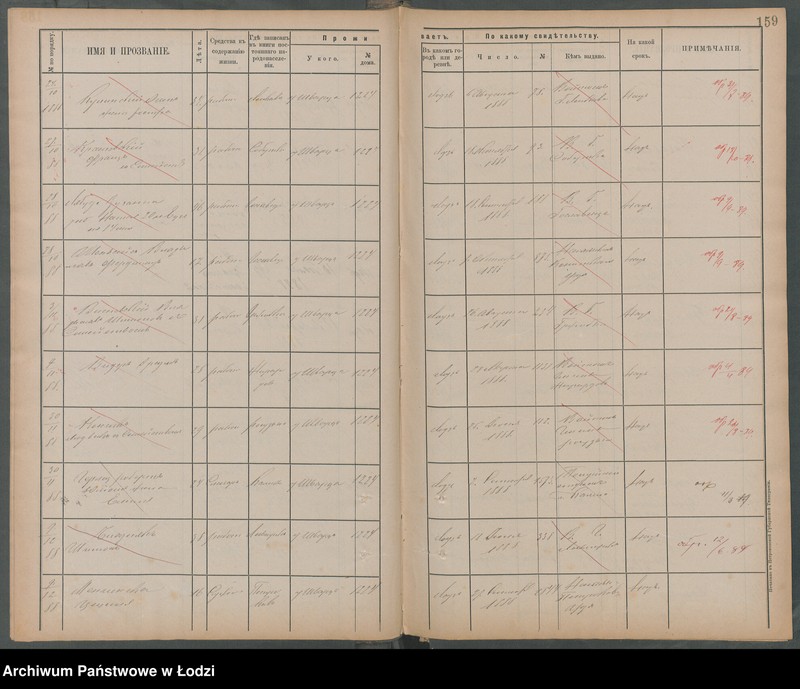 Obraz 20 z jednostki "[Księga ludności niestałej m. Łodzi nr domu 1211-1249]"