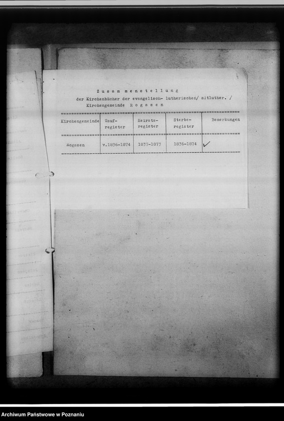 Obraz 8 z jednostki "[Wykaz ksiąg kościelnych parafii ewangelickich i katolickich z powiatów: Oborniki, Szmotuły, Czarnków]"