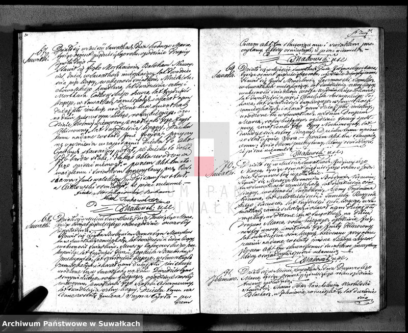 image.from.unit.number "Duplikat. Akta Urzędnika Stanu Cwilnego Wyznania Moyżeszowego Okręgu Suwalskiego z roku 1850"