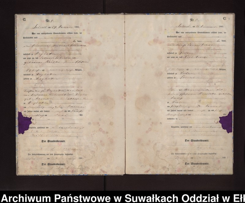 image.from.unit.number "Sterbe-Neben-Register des Preussischen Standes-Amtes Neuhoff Kreis Loetzen"