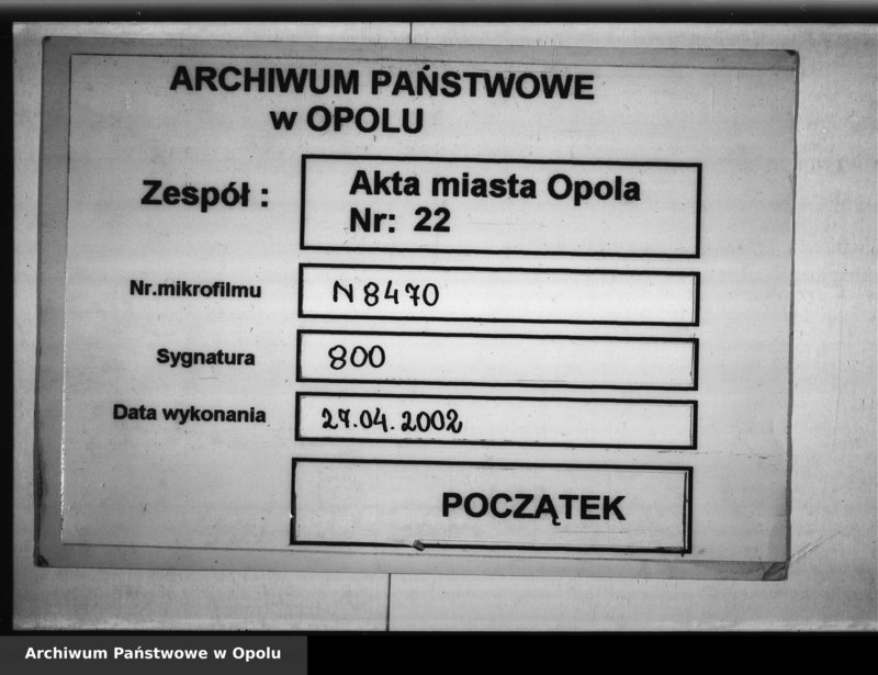 Obraz 1 z jednostki "Acta des Magistrats zu Oppeln betreffend die Untersuchung der Grenzstreitigkeiten durch die Grenz - Deputation. De Anno 1841. Vol. V"