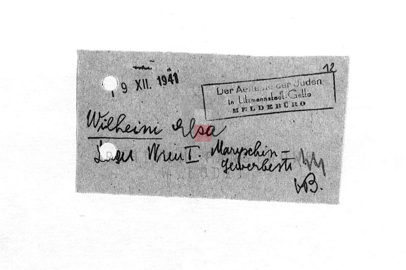 Obraz 14 z jednostki "[Korespondencja z osobami w różnych krajach w sprawie informacji o Żydach zamieszkałych w getcie łódzkim, wsiedlonych z Wiednia]"