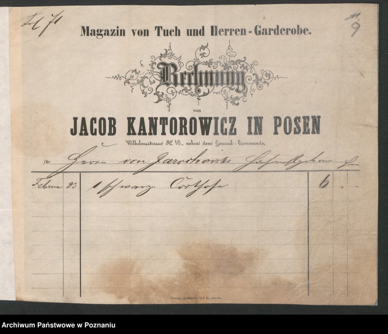 Obraz 13 z jednostki "A. betr. Gerichtsassessor Kasimir Josef Sewerin von Jarochowski /mit Privatbriefen an ihn/"