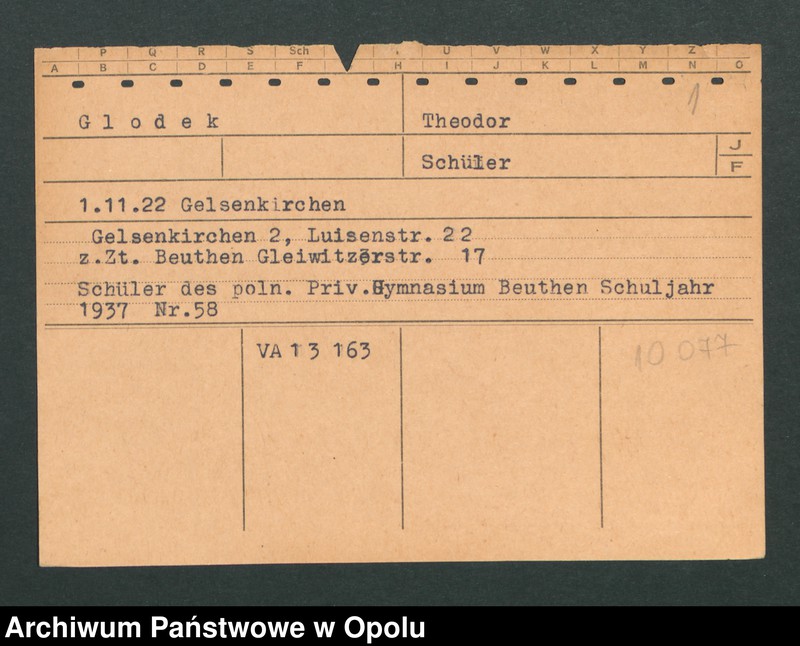 Obraz 3 z jednostki "[Glodek Theodor, ur. 1.11.1922 Gelsenkirchen]"