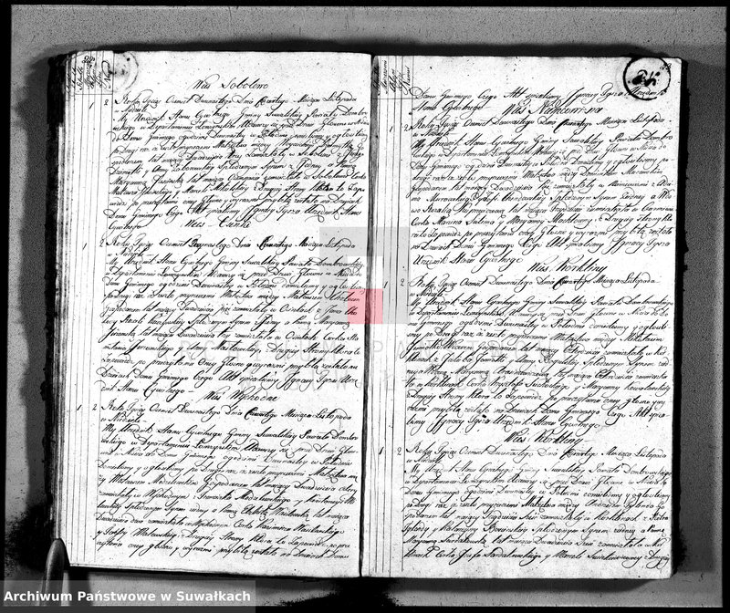 image.from.unit.number "Księga aktu ślubnego gminy suwalskiey, powiatu dąbrowskiego, departamentu łomżyńskiego od dnia 1-go maja 1812 do pierwszego maja 1813 roku"