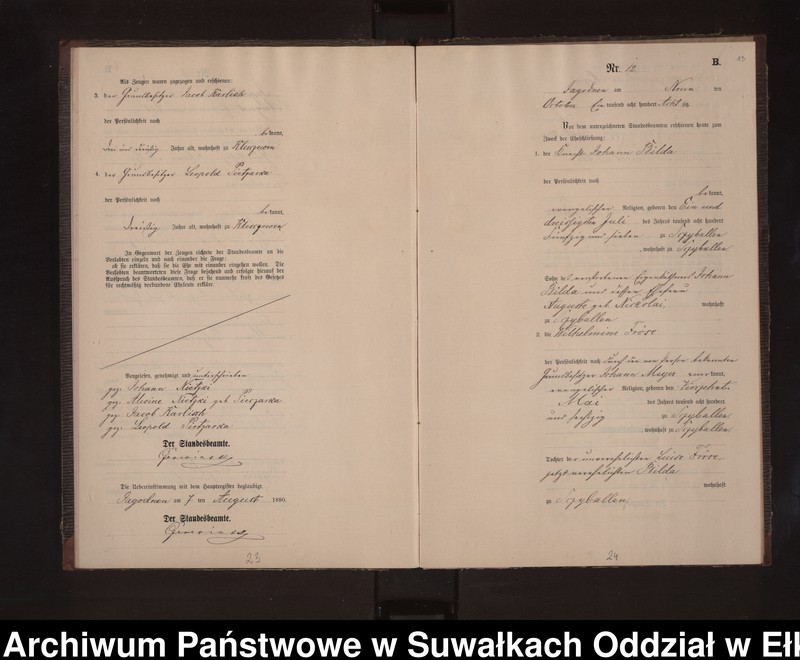 image.from.unit.number "Heiraths-Neben-Register des Preussischen Standes-Amtes Rydzewen Kreis Loetzen"
