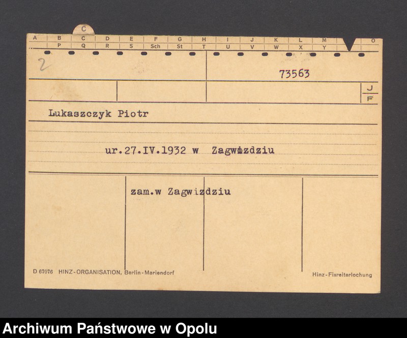 Obraz 4 z jednostki "[Polatzek, zam. Himmelwitz]"