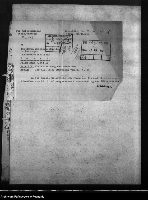 Obraz 5 z jednostki "Gaswerk - Treustädt (Zduny)"