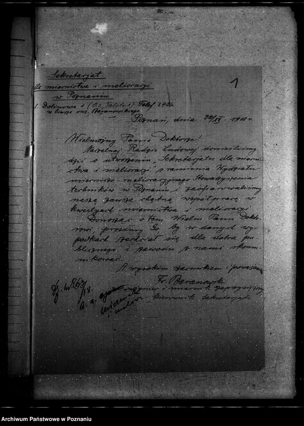 Obraz 5 z jednostki "Sprawy szczegółowo-- administracyjne. Melioracje rolne i torf."